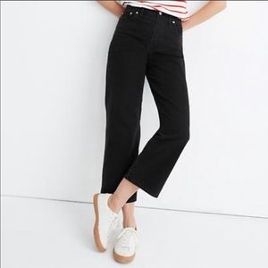 Madewell slim wide leg black